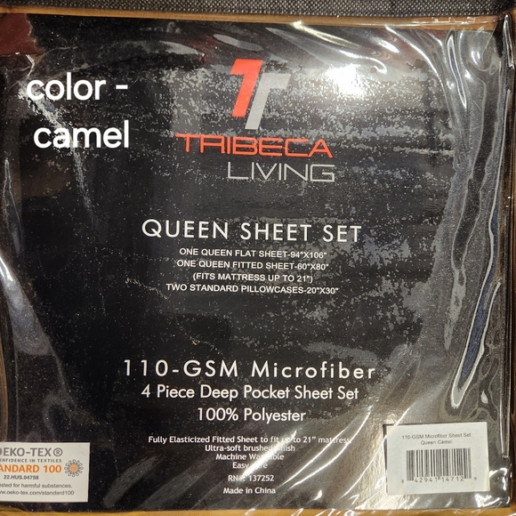 Tribeca Living Deep Pocket Queen Size Sheet Set - Must Pick A Color - Picture 2 of 6